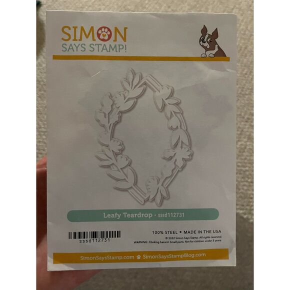ssd112731 Simon Says Stamp LEAFY TEARDROP Wafer Dies - Picture 1 of 1